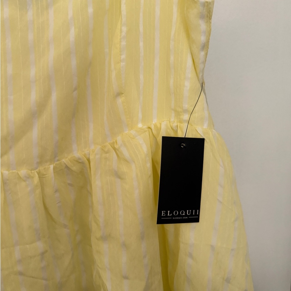 Eloquii Pale Lemon Yellow Dress - Picture 2 of 6